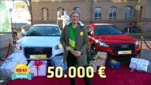 Weihnachtsgewinnspiel 50000 Euro Frühstücksfernsehen
