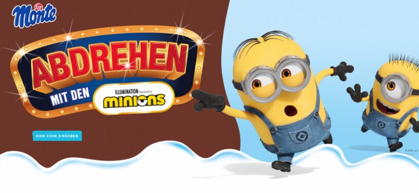 Monte Abdrehen mit den Minions Gewinnspiel Webseite Screenshot